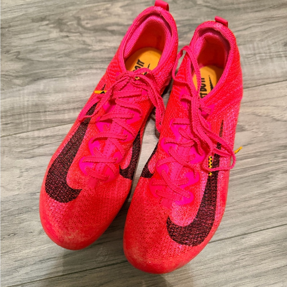 Nike Hot Pink Knit Running Shoes with Black Swoosh
